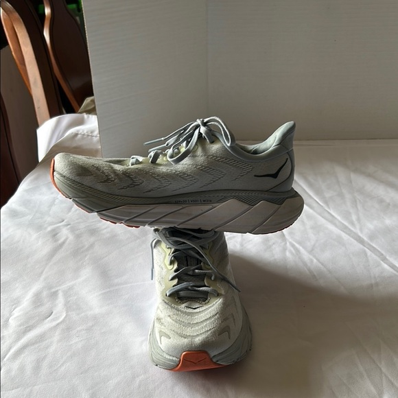 Athletic Shoes Gray and Orange with Cushioned Midsole - Picture 2 of 6